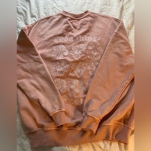 Pink sun kissed coconut crewneck